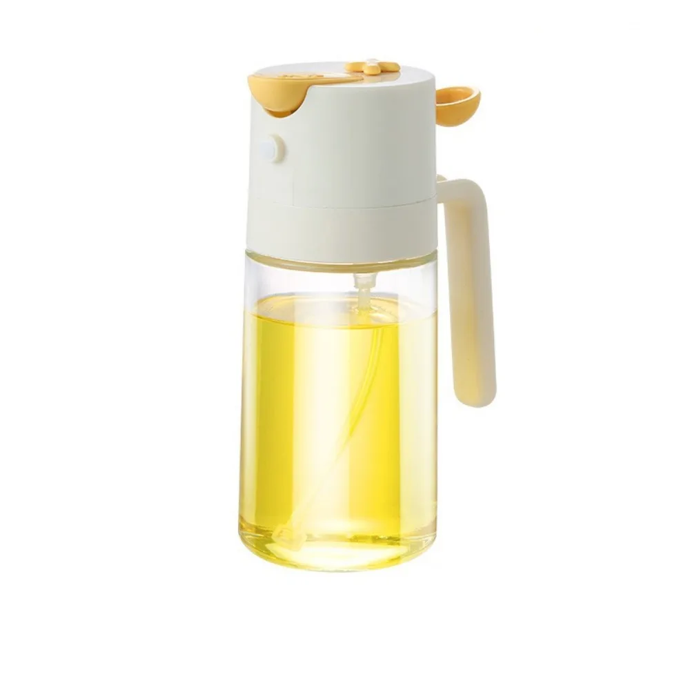 

Practical 460ml Oil Spray 2-in-1 Transparent Cooking Spray Bottle Glass Large Capacity Oil Storage Bottle Picnic