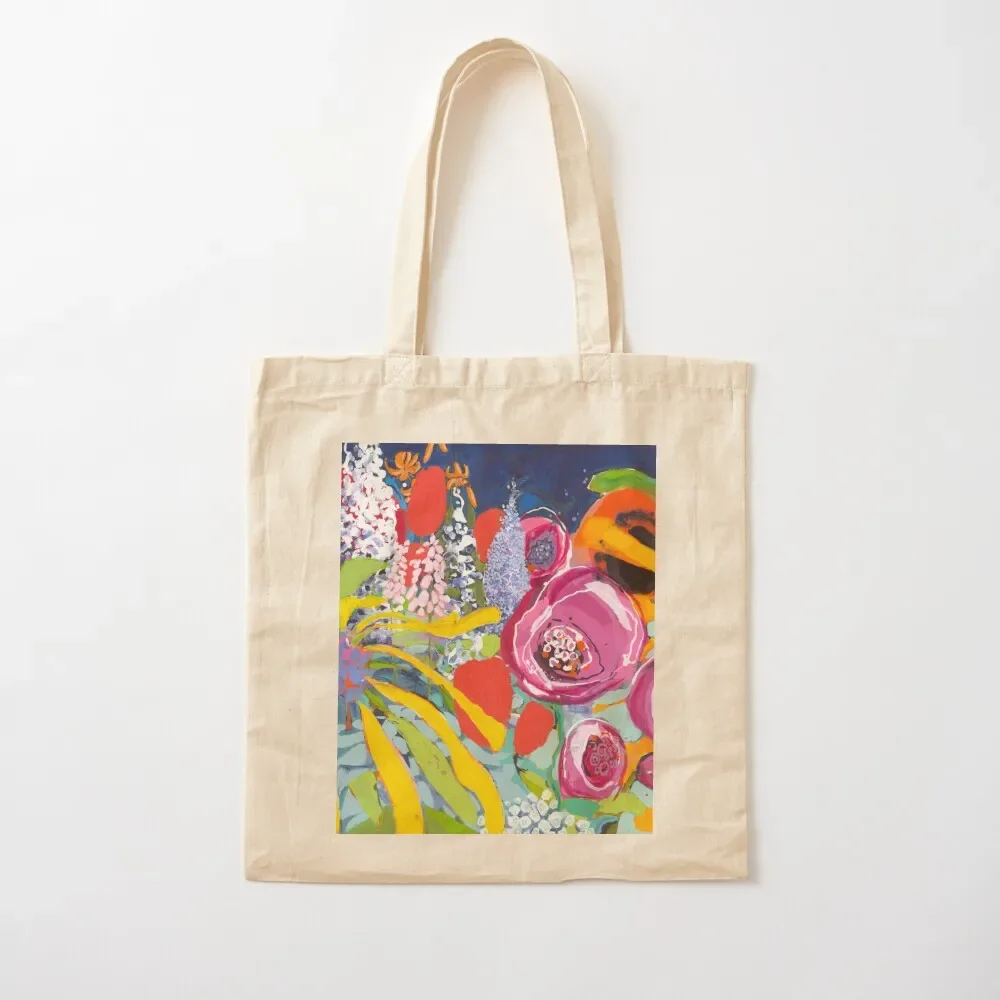 

Overgrown and Wild - abstract floral painting by Canadian artist, Claire Desjardins Tote Bag tote bag woman custom bags Tote Bag