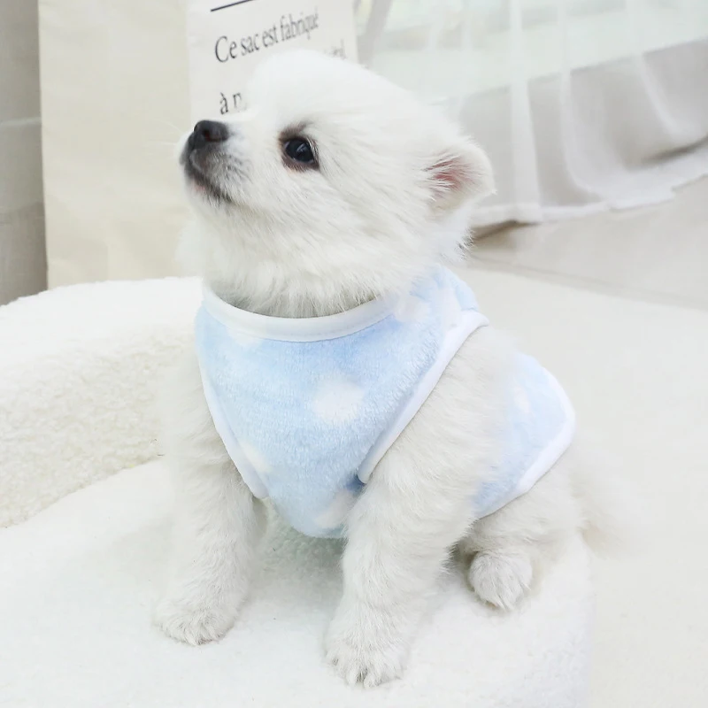 Dog winter coat coral velvet pet clothes small puppy pet coral velvet dog clothes puppy pet cat vest Chihuahua  Frize Poodle