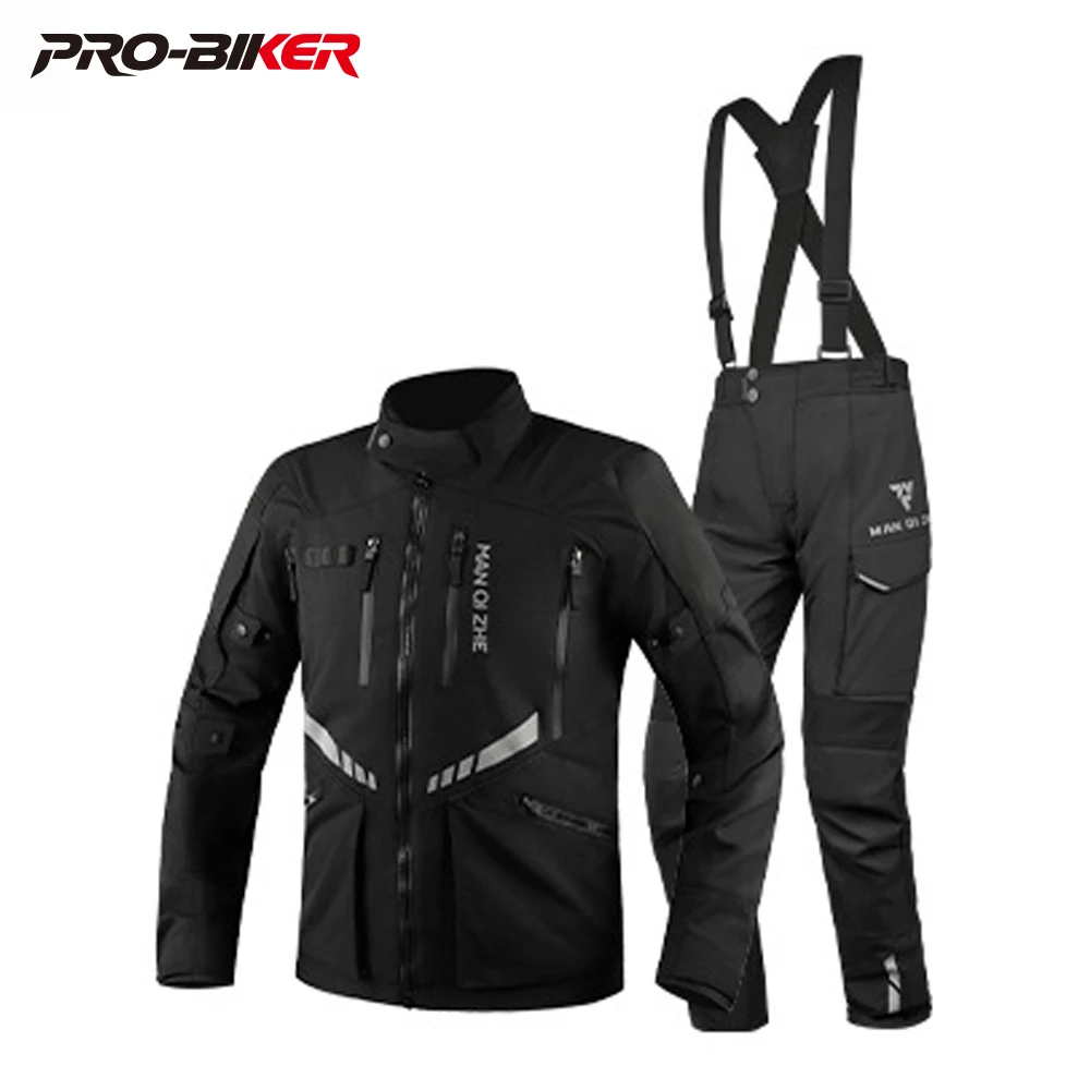 

Motorcycle Sets Fall Prevention Jacket&pants Waterproof Motorcyclist Motorbike Jacket Warm Pants Motorcycle Windproof Suit Moto