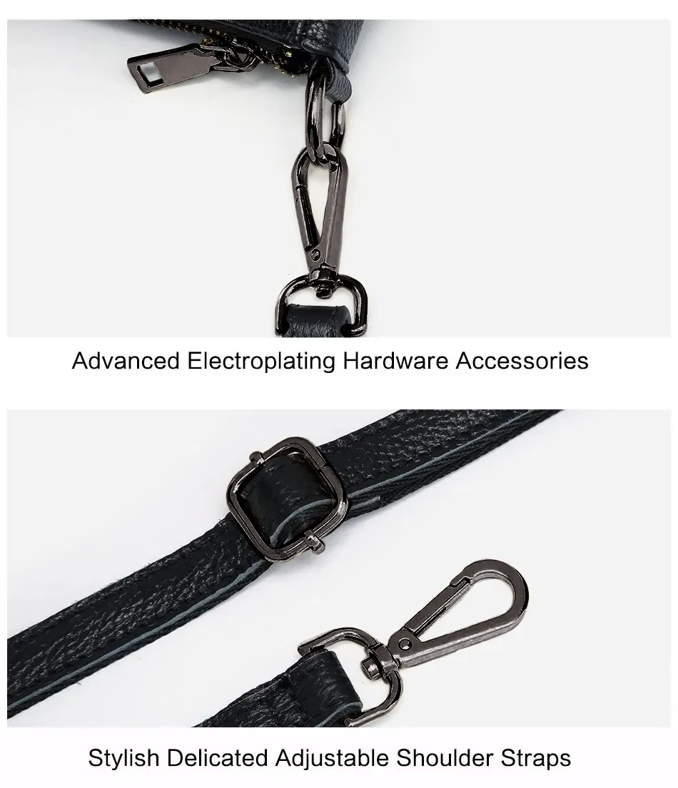 Zency Damen-Umhängetasche aus 100 % echtem Leder, hellviolett, Umhängetasche, Handtasche, modische Hobo-Tasche, Messenger-Taschen, Sac Bolsa – Detail 21