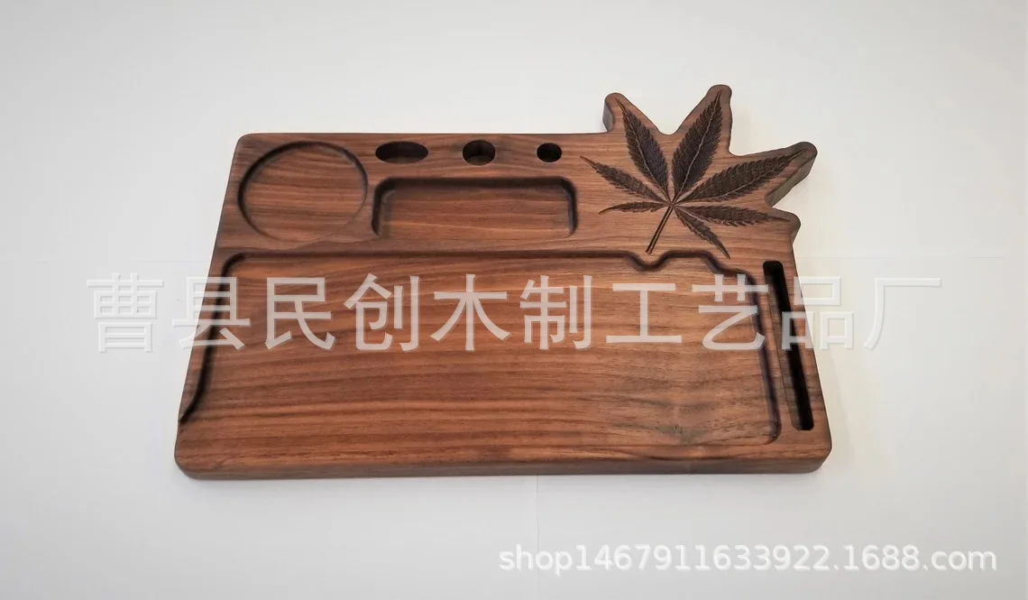 Large Wood Tobacco  Rolling Tray Multipurpose t Wood Cigarette Tray Rolled Paper Console Tobacco Herb Trays