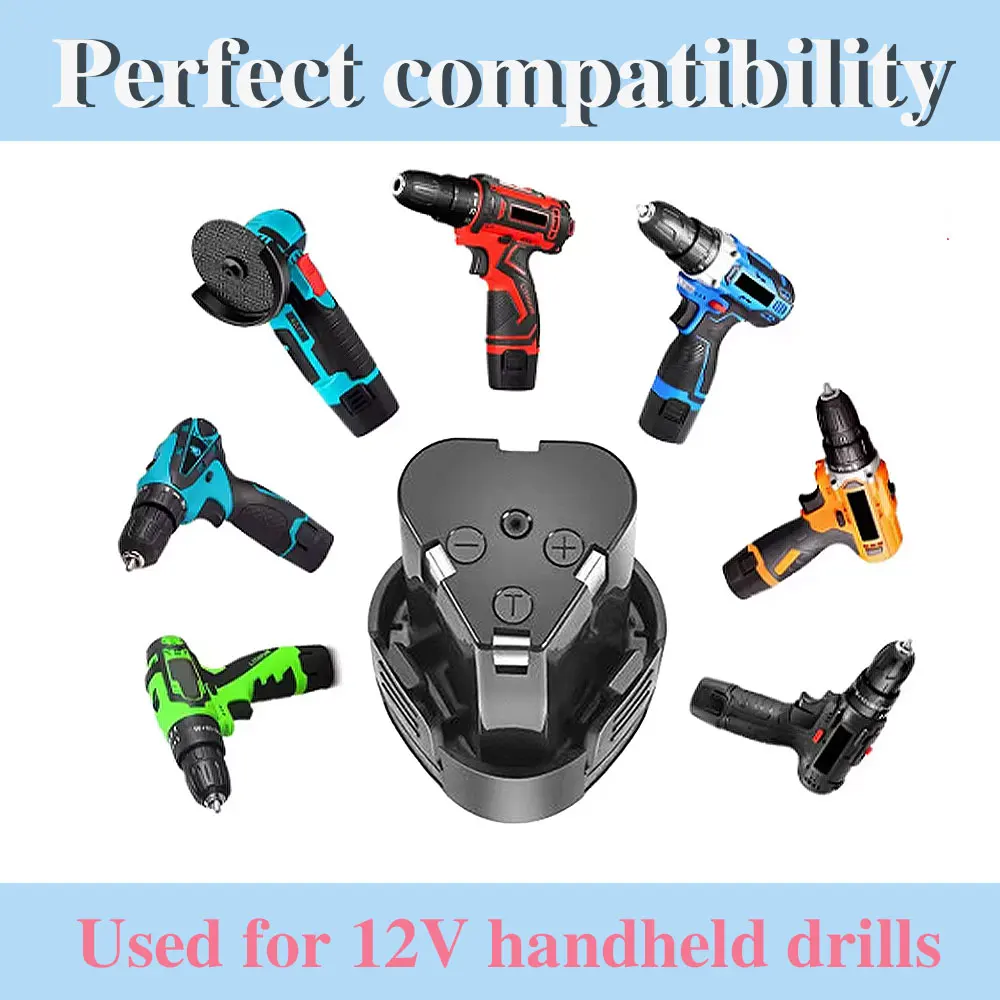 Suitable for 12V Power Tools, Lithium-ion Rechargeable Batteries, Drill Bits, Electric Screwdrivers, Angle Grinders, Etc