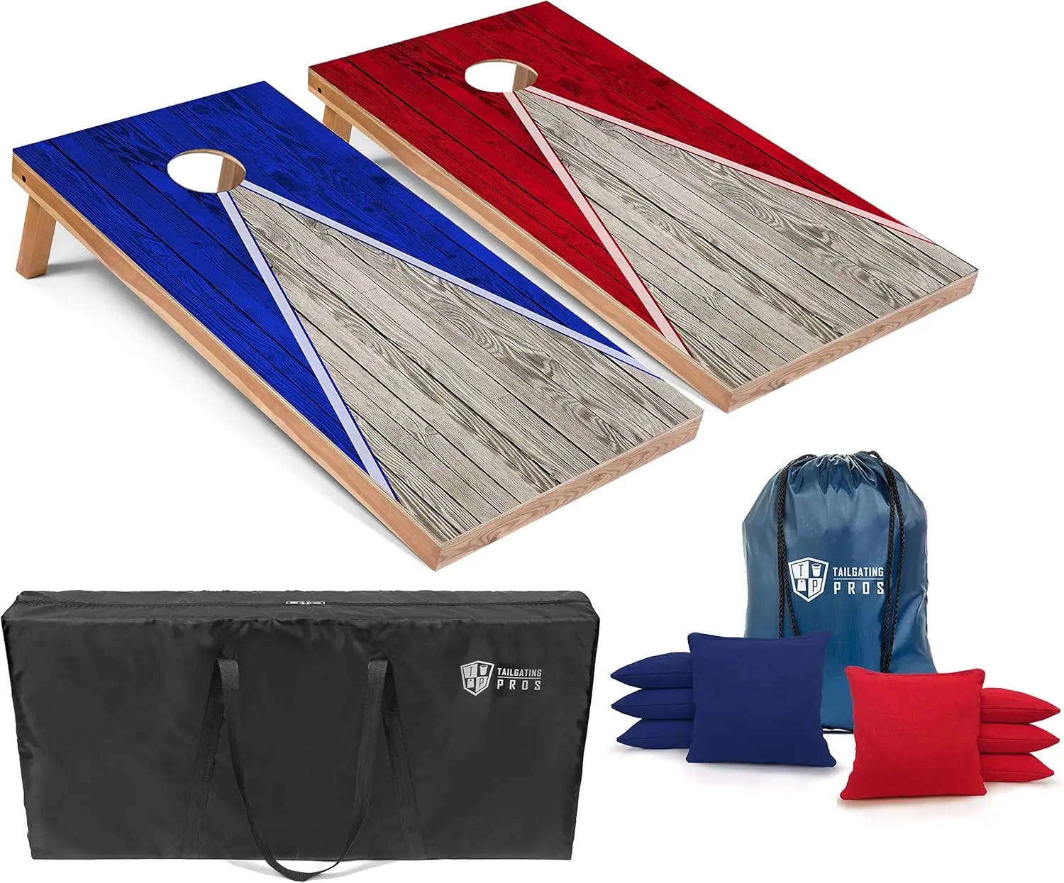 

Cornhole Boards 4x2 ft Lightweight Set with Carrying Case and 8 Bags