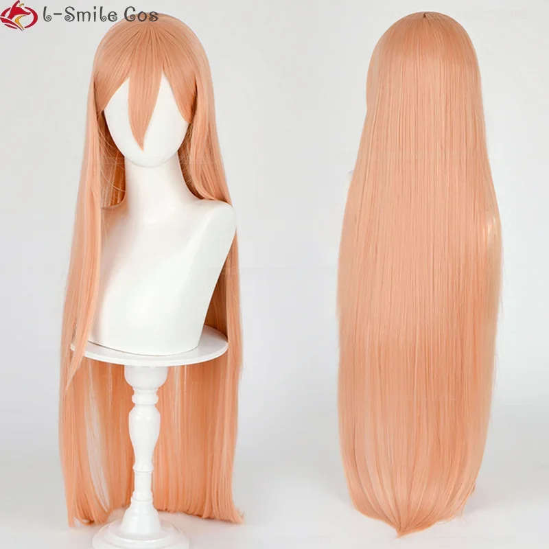 

Парик Power Cosplay COS Makima Power для косплея оранжевый/розовый парик рога термостойкие волосы Хэллоуин аниме парики с шапочкой