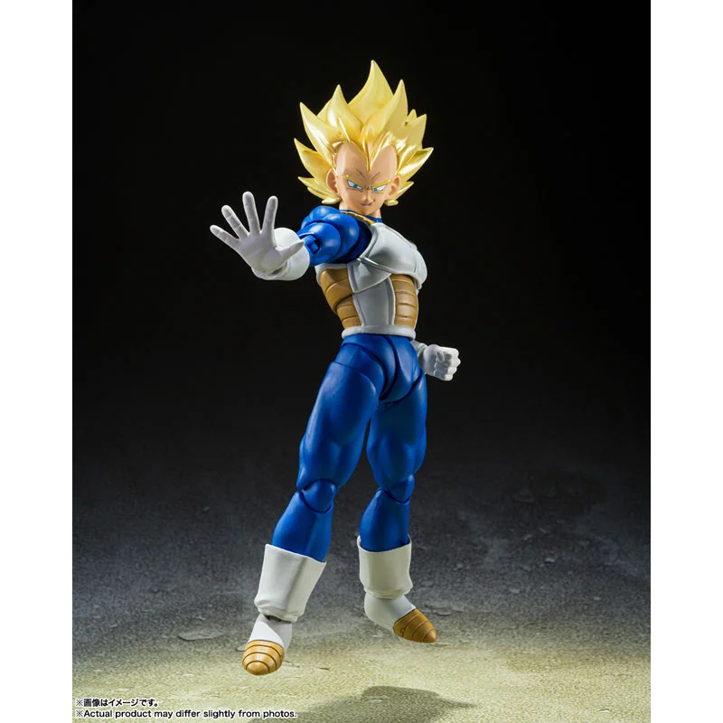 100% In Stock Original Bandai S.H.Figuarts Super Saiyan 2 Awakening Vegeta Dragon Ball Anime Action Collection Figures Model