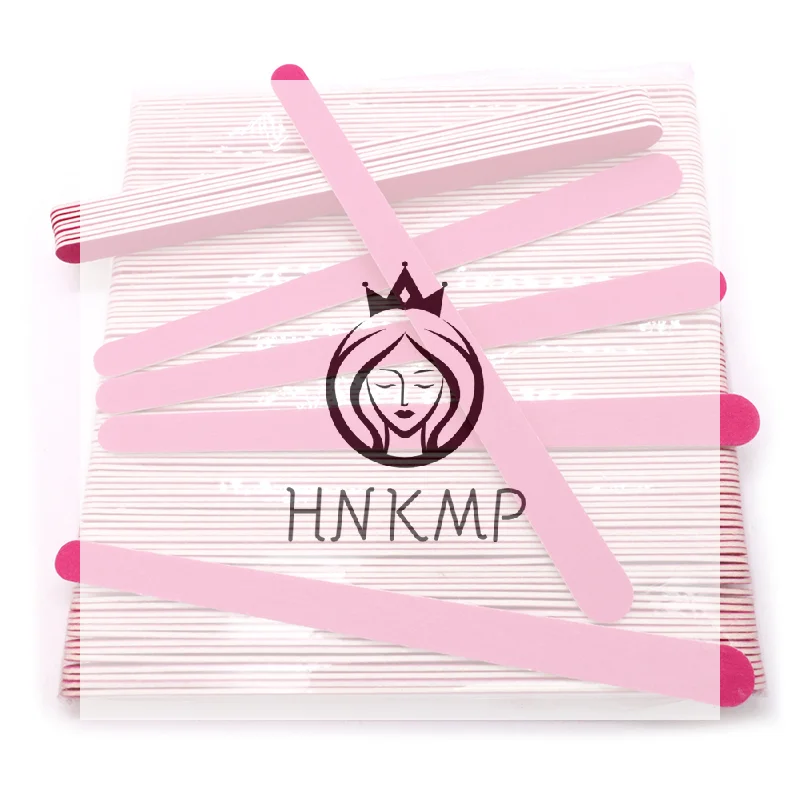 10Pcs Rose Red Washable Nail File Long Style Sand Double Sided Polishing Tools Professional Sandpaper Nail Carentry Salon