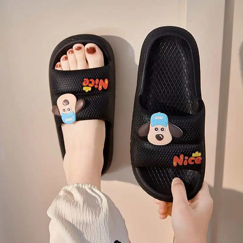 New Type of Slippers for Women in Summer Wearing Thick Sole Increased Anti slip Cute Cartoon Indoor Bathroom Shower Girl Slipper