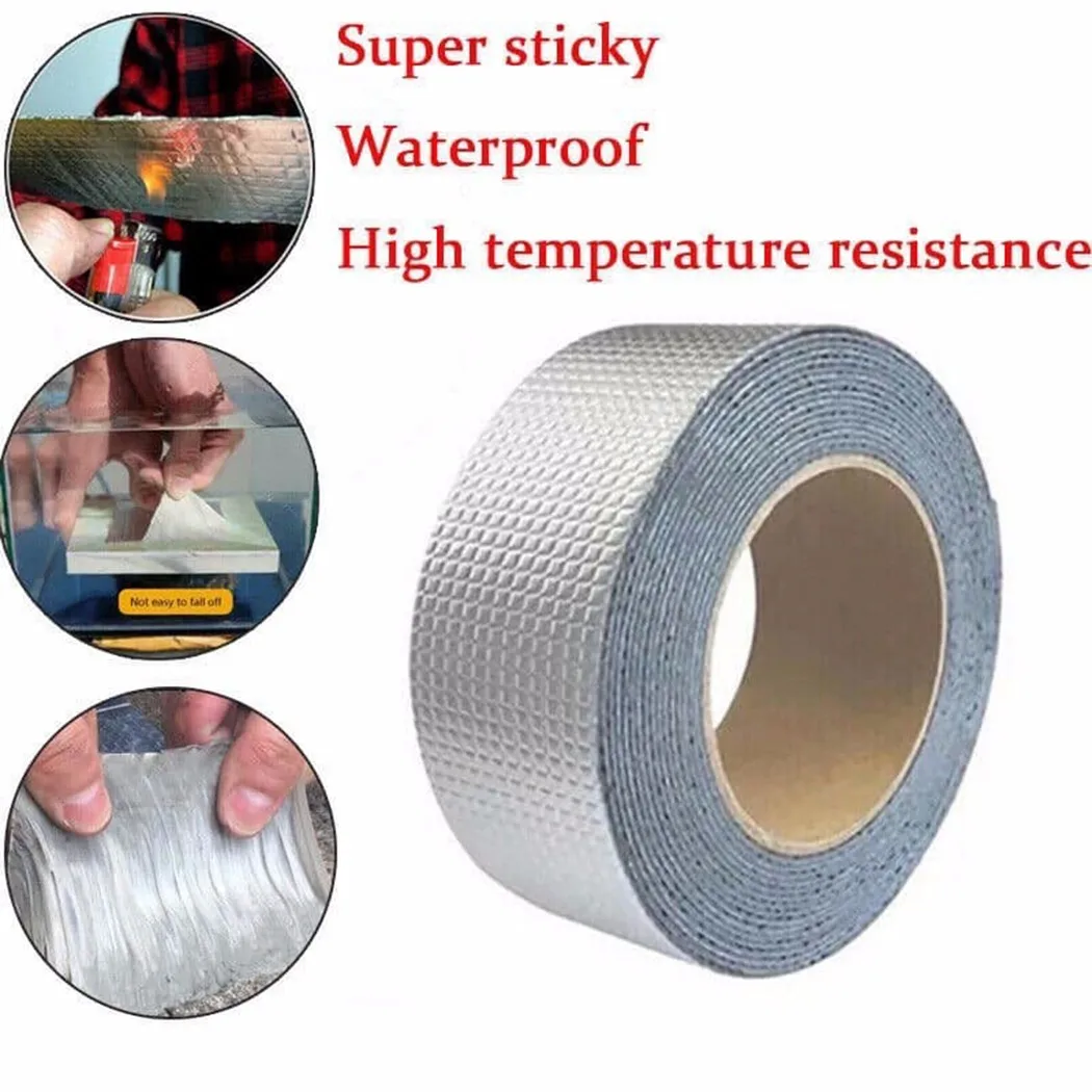 Waterproof Sealing Tape Repair Tape Self Adhesive Stop Leaks For Roof Walkway Metal Sheet Water Pipe Repairing Sticky Aluminum