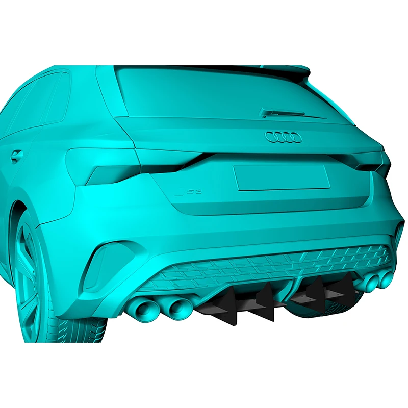 

Fit Audi S3 Sedan Sportback 2025 Year Rear Diffuser Bumper Lips Spoiler Splitter Body Kit Accessories