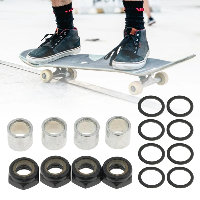 Rondelle per skateboard Distanziali per cuscinetti Dado Accessorio per skateboard standard Set rondelle per camion per per in