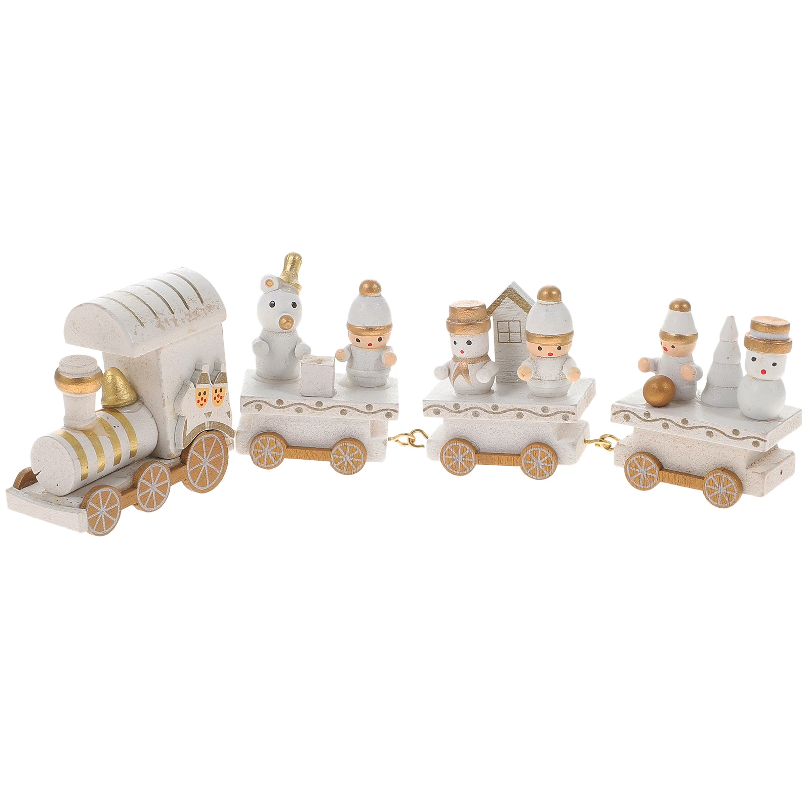 

Wooden Train nament Christmas Decor Toy Eco Paint Safe Premium Material Detachable Compartments Festive Ideal Gift Kids New Year