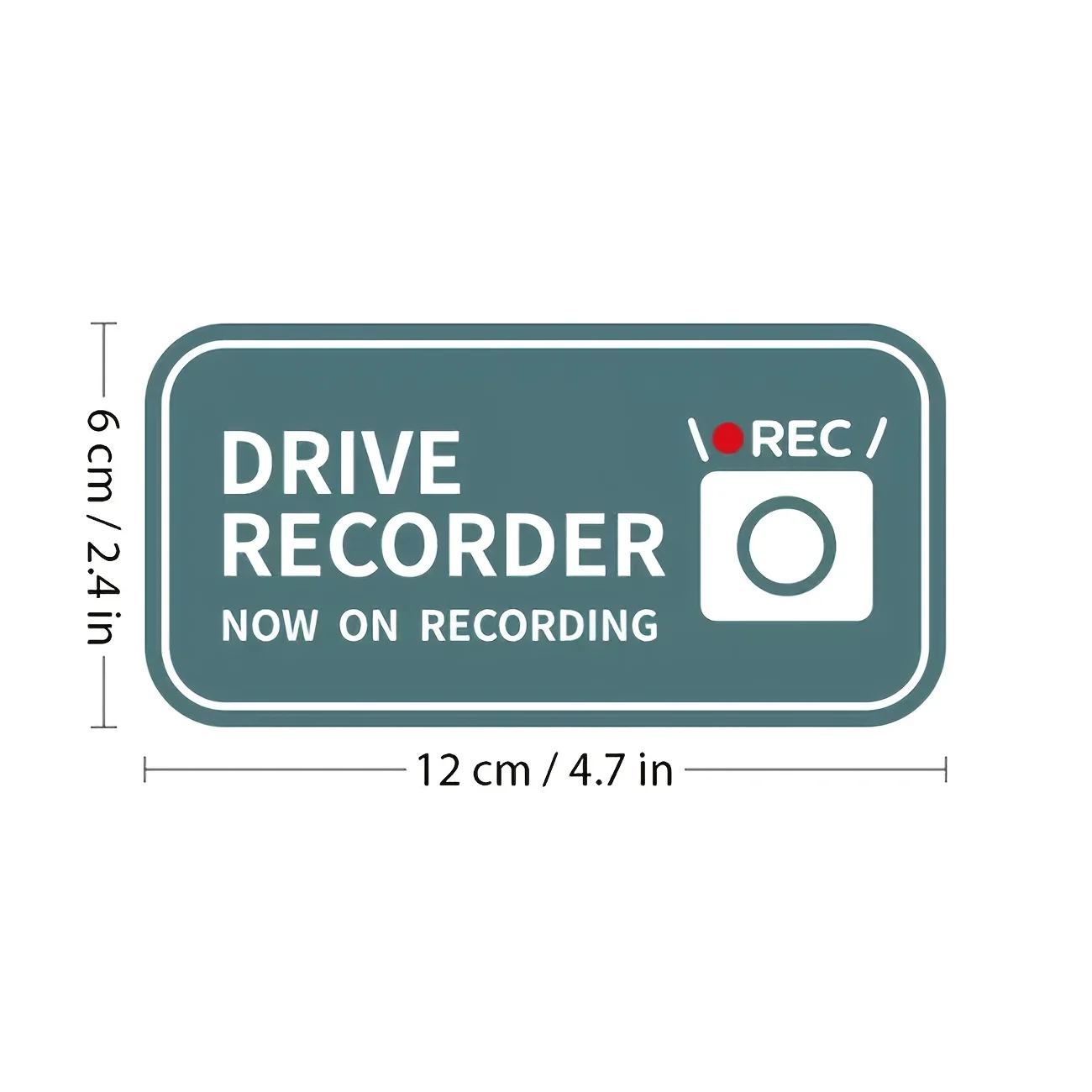 Dashcam Recording Warning Vinyl Sticker Waterproof UV Proof Self Adhesive Decal 12x6cm For Automobile Sedan Truck Window