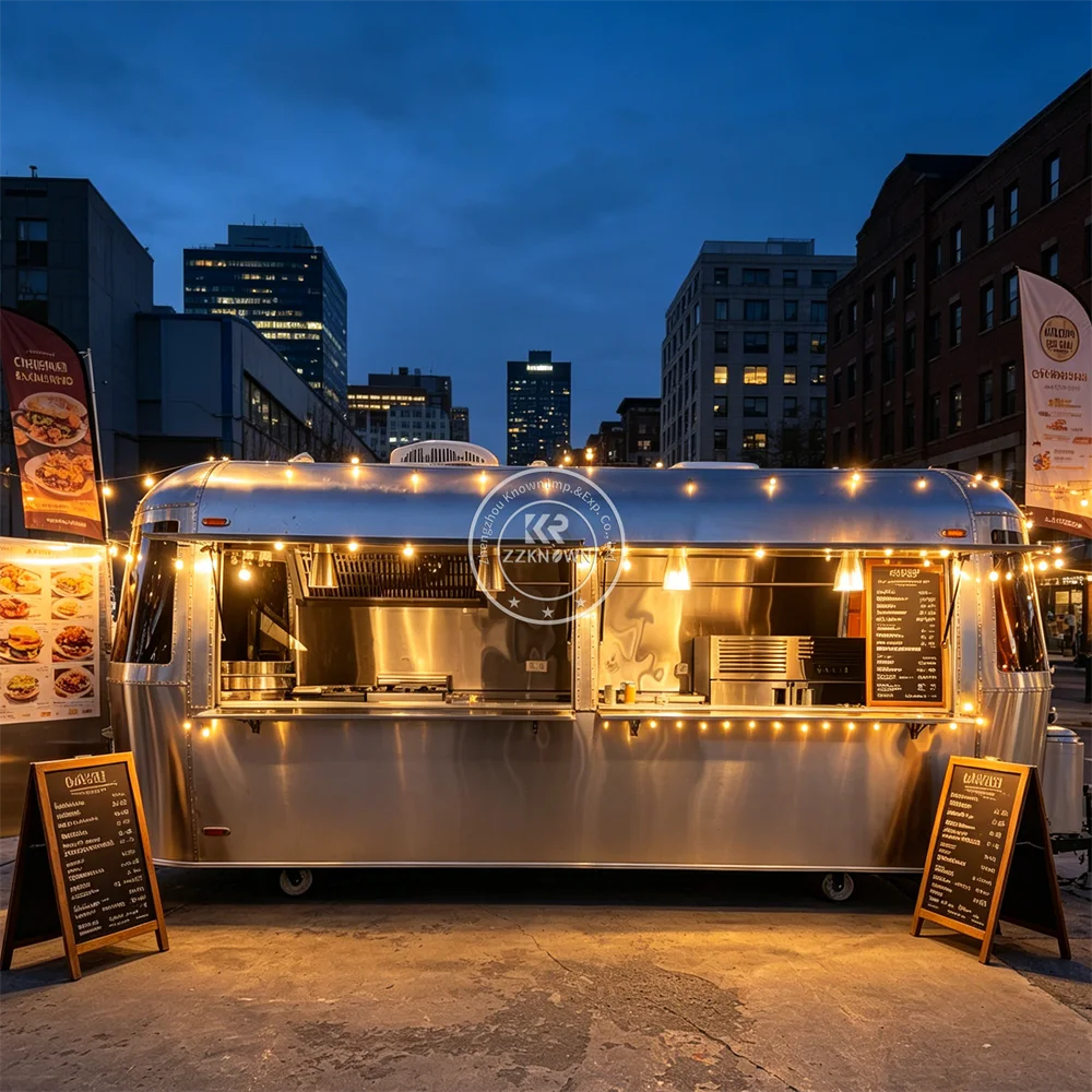 Mobile Street Fast Food Truck Hot Dog Snack Trailer Mobile Restaurant Trailer Concession Food Trailer Fully Equipped