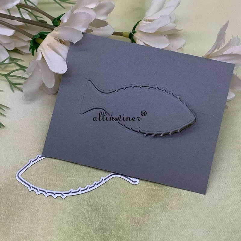 

Fish Tear strip DIY Craft Metal Cutting Die Scrapbook Embossed Paper Card Album Craft Template Stencil Dies