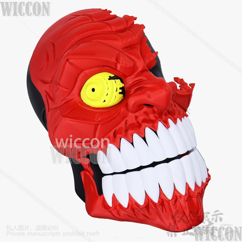 Anime Dandadan Turbo Baba Granny Cosplay Costume 3D Printing Base Red Horror Mask Hard Plastic Halloween Christmas Customized