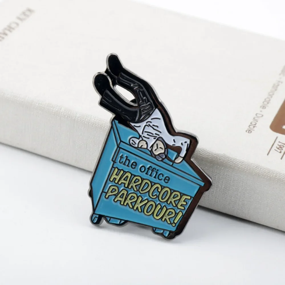 The Office Hardcore Parkour Alloy Brooch Backpack Collar Shirt Badge Creative Design Decoration Ornament Collection Accessory