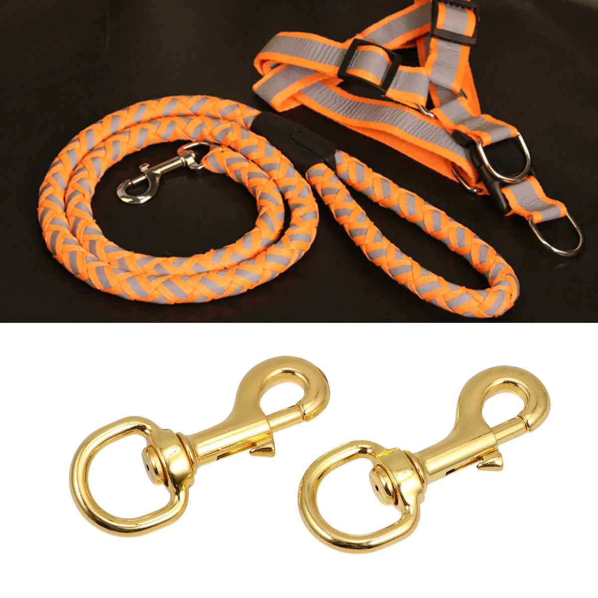 

2pcs Traction Rope Buckle Zinc Alloy 360° Swivel Joint Quick Release For Dog Cat Harness Pet Collar Hooks Keychain Leash Pet