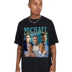 Michael Scofield Vintage Bootleg Shirt Homage Prison Break Tshirts For Men Luxury