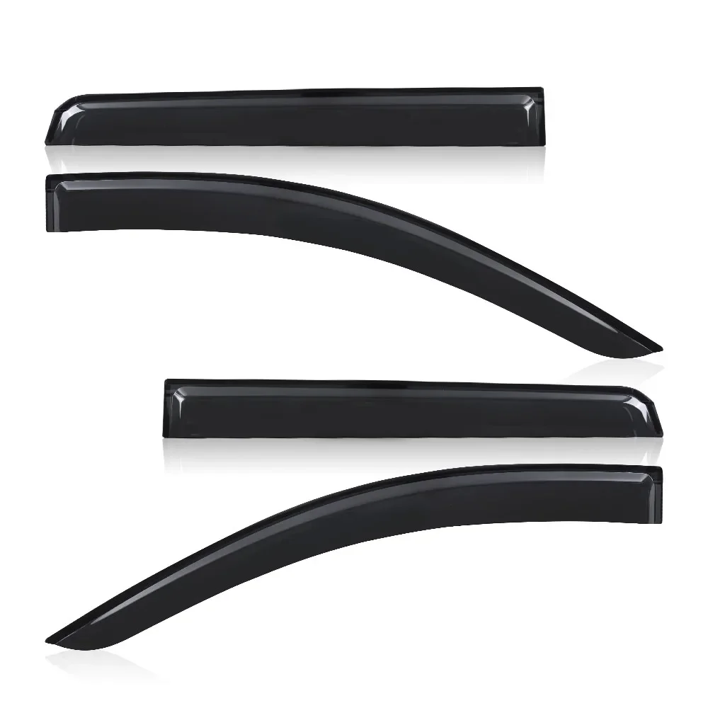 Matte Black Car Side Door Visor Window Visor Deflectors Rain Guard For Mitsubishi Pajero Sport 2015-2023 For Double Cabin