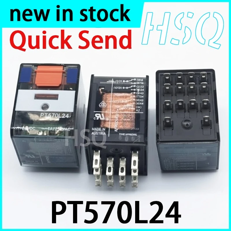 1PCS New PT570L24 24VDC 14 Pin 6A/250VAC Relay