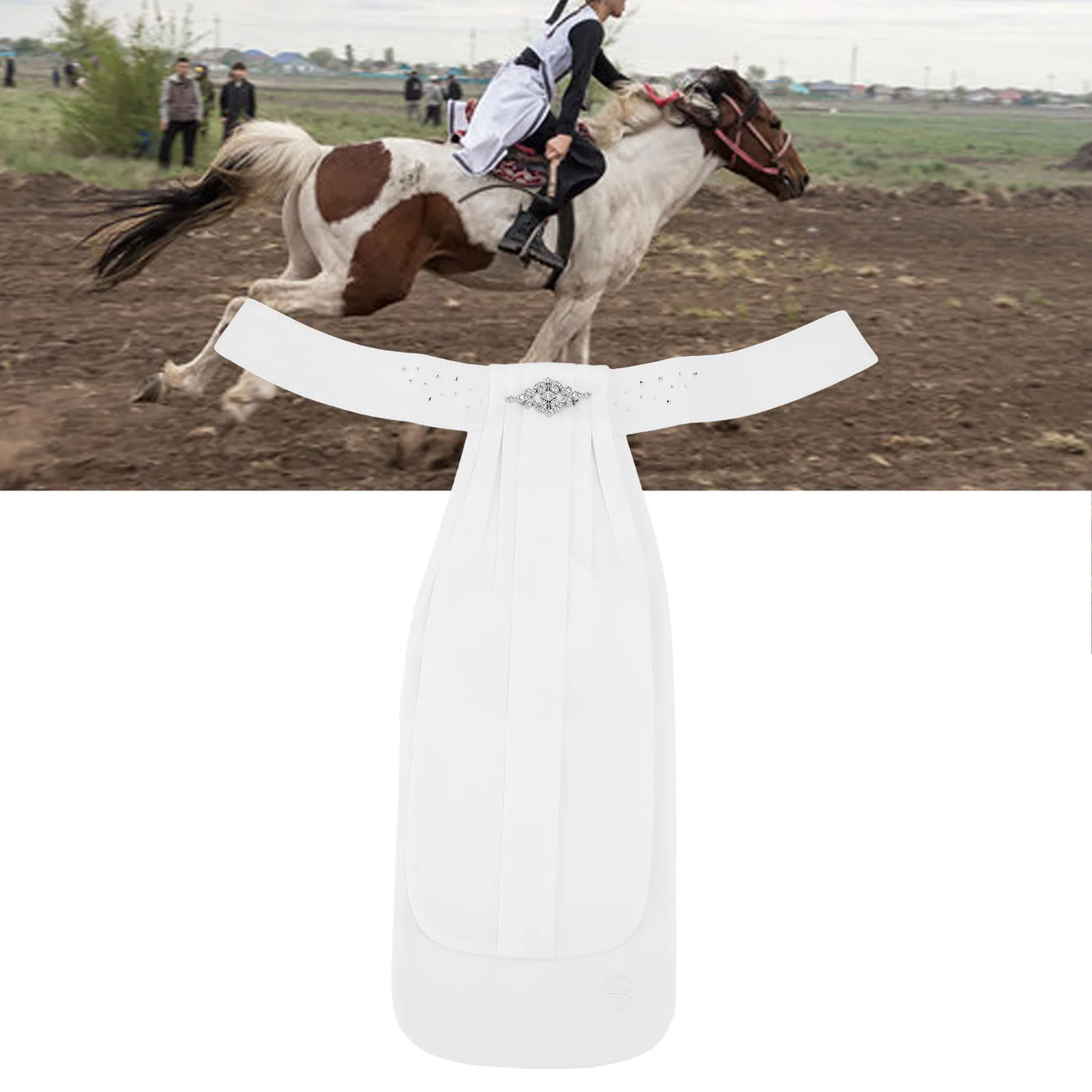 Krawat do jazdy konnej dla dorosłych, ozdobny kołnierzyk do zawodów jeździeckich, klasyczny design, krawat do jazdy konnej dla dorosłych.