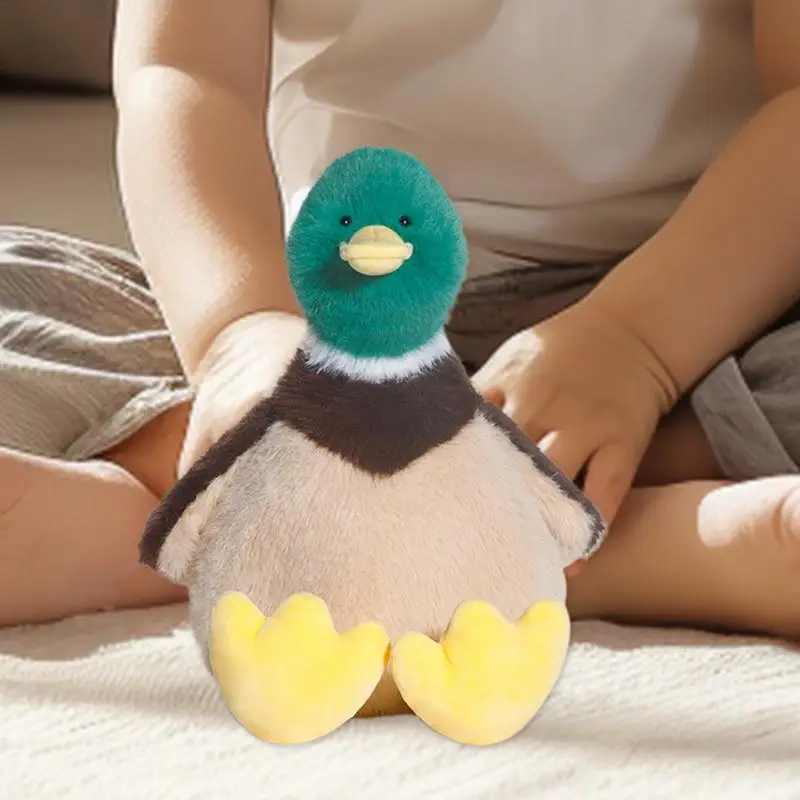 Duck Plush Soft Stuffed Pillow Duck Doll Sleeping Soothing Toys Cute Plushies Home Decor Huggable Animal Stuffed Toy For Sofa