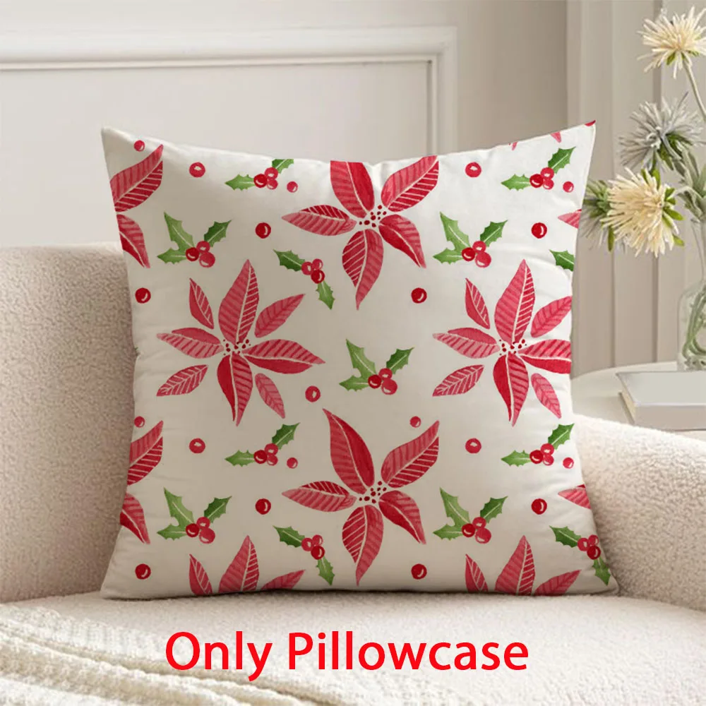

Christmas Pillow cover new year decorative 45x45 cushions cover for flower pillow case winter decorative cushions