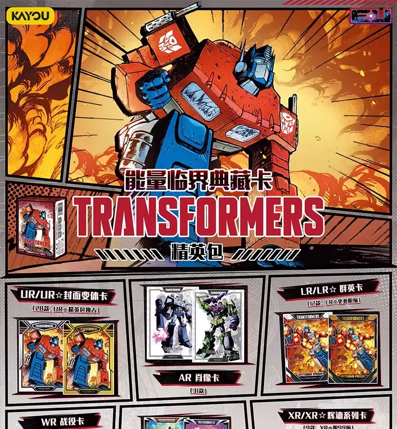 KAYOU Authentieke Nieuwe Transformers Card Energy Critical Edition Collector's Card Elite Pack Anime Merchandise Kindercadeau