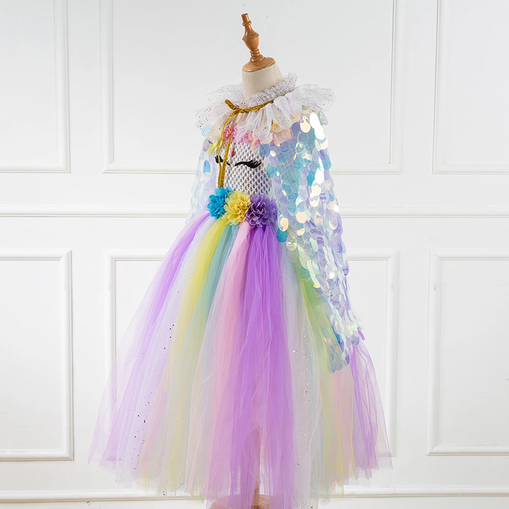 

Princess Cloak Cape for Kids Girls Fancy Outfits Halloween Costume Party Stage Performance Safe Durable Easy Clean Dress Up Role
