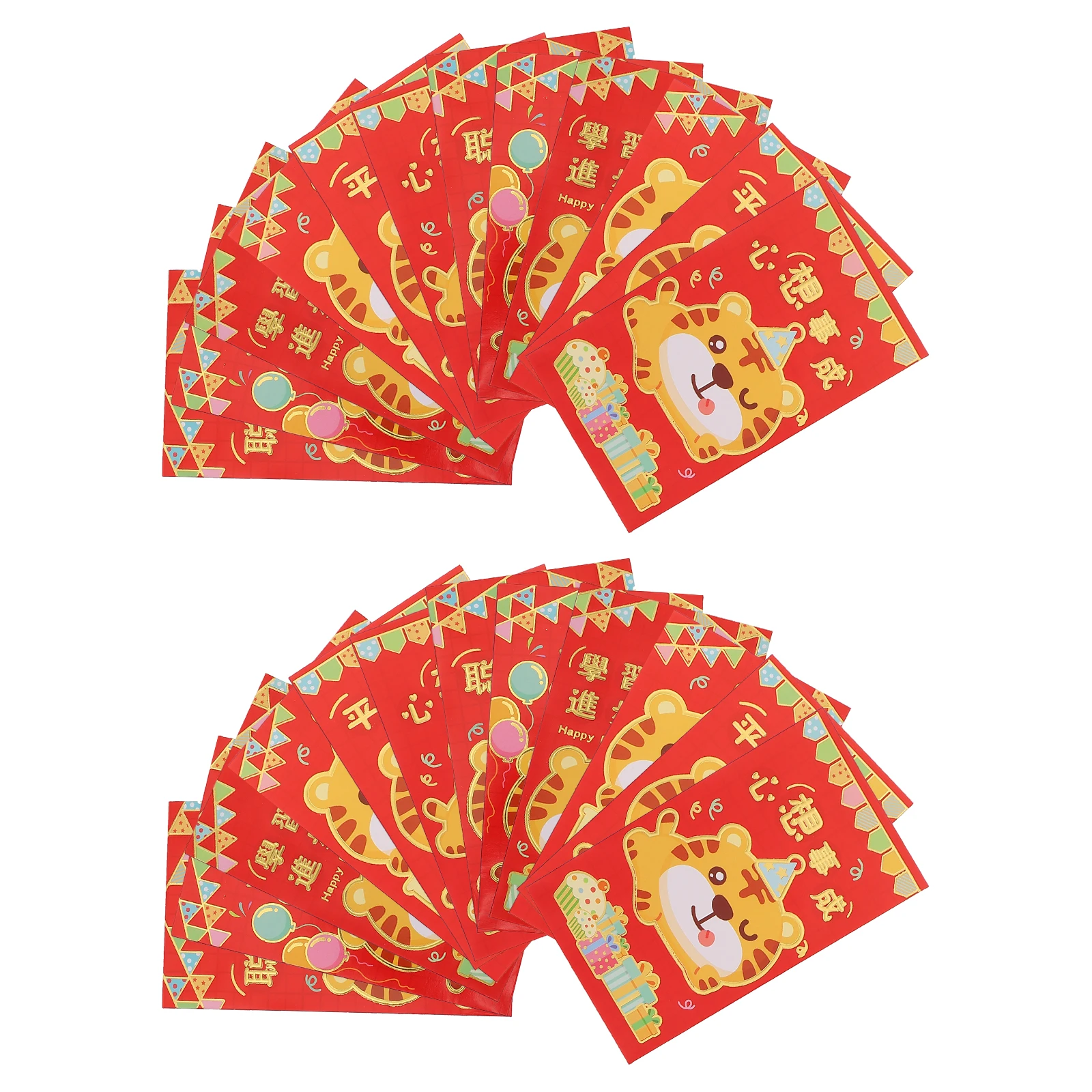 

36pcs Cartoon Tiger Red Envelopes Practical Material Chinese New Year Wedding Birthday Events Money Gifts Envelopes