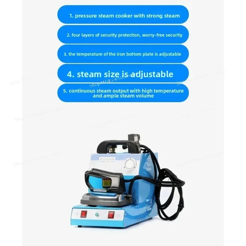Industrial High Power Steam Iron, Hanging Bottle Pressurized Boiler Type