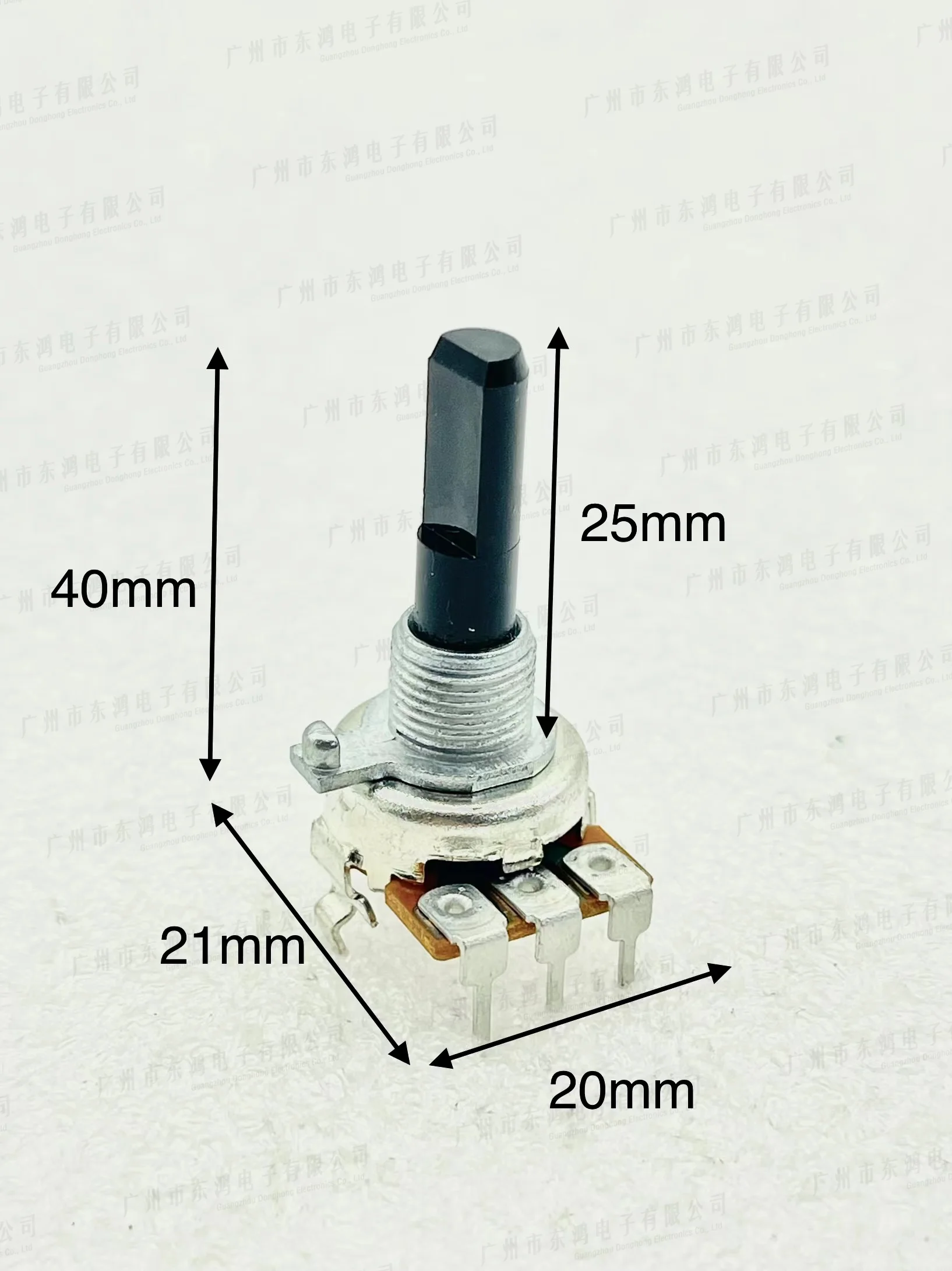 3 PCS Fuhua RK161 Single Step Rambler Mixer Volume Controller B20K Adjustable 3 pin shaft length 25mm