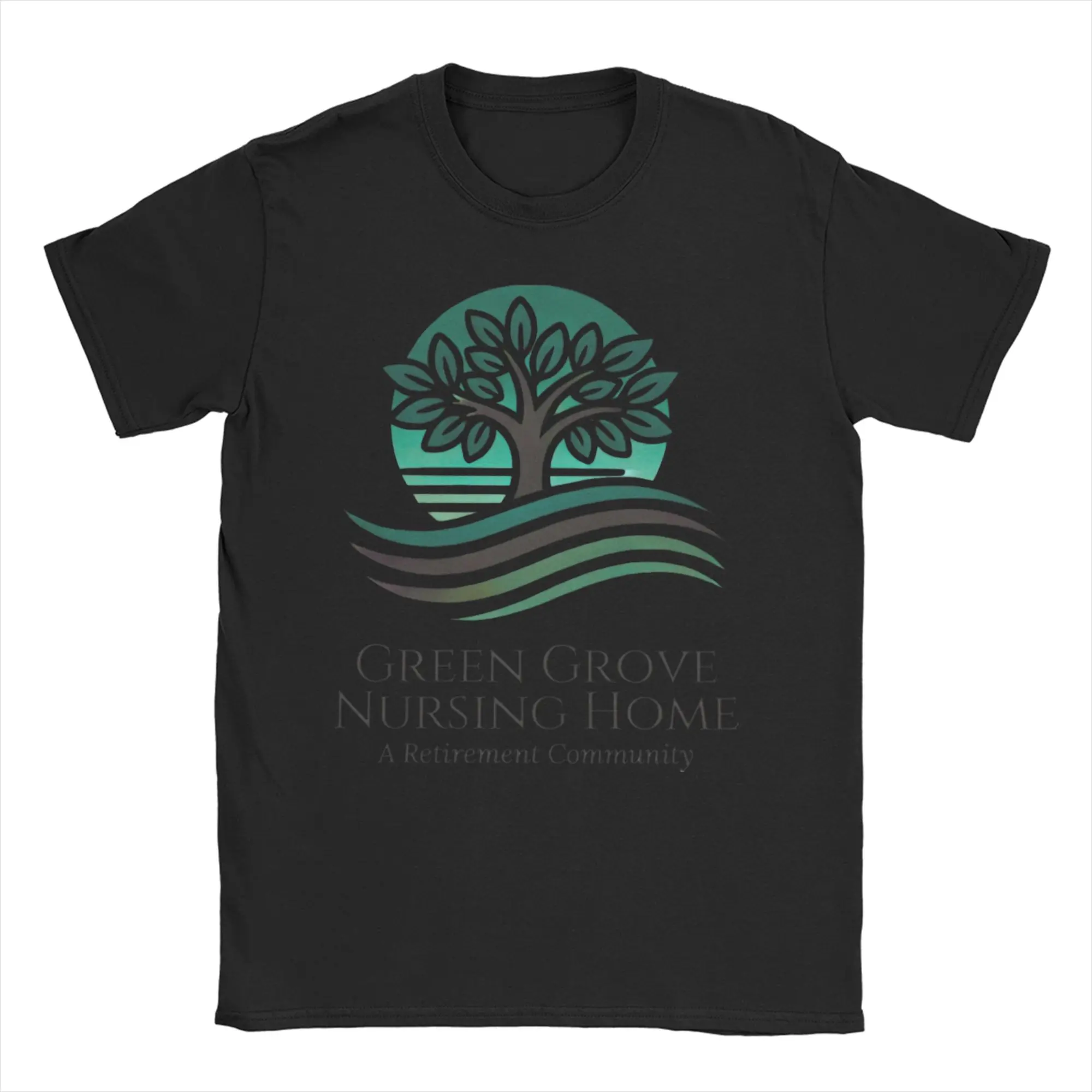 T-Shirts pour hommes et femmes, Green Grove Nursing Home, A Retirement Community Family Tribute The Sopranos, T-Shirts en coton à manches courtes