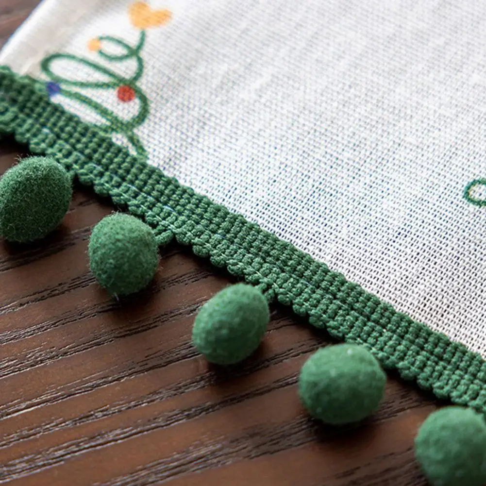 عيد الميلاد الجدول عداء الرجعية شجرة عيد الميلاد الجدول عداء احتفالي طاولة طعام الديكور القماش عطلة عشاء مفرش المائدة الطرف #5