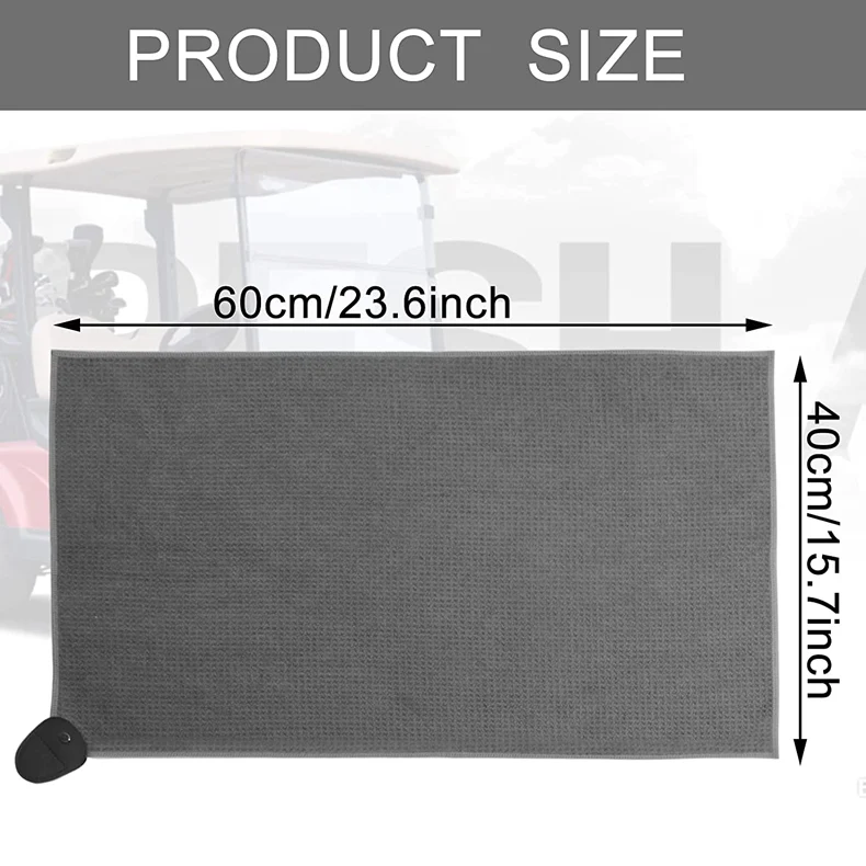 Ready Stock 1pcs microfiber golf towel with powerful magnetic ball wiping cloth 40x60cm