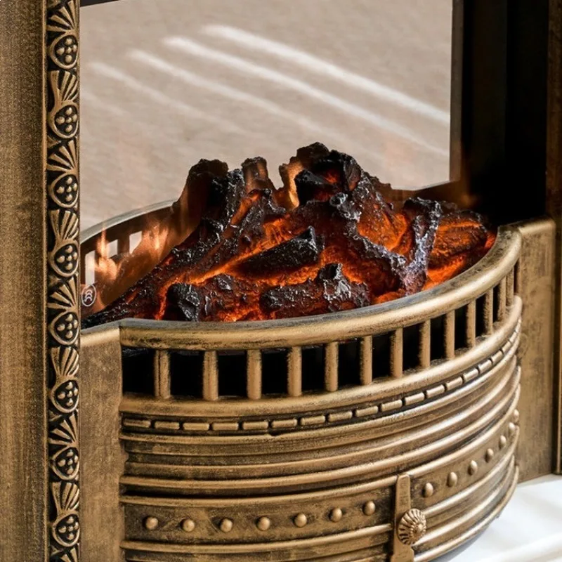 French fireplace decorative cabinet, fireplace integrated solid wood porch cabinet, bird cage fireplace