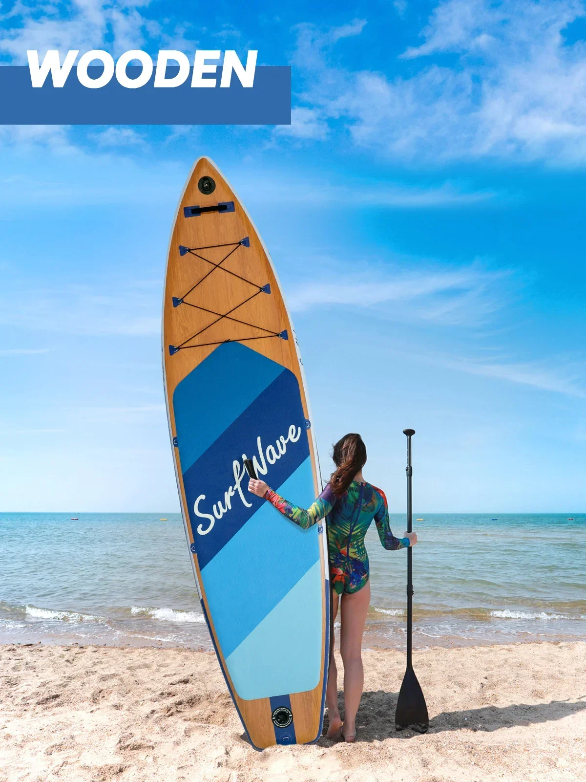 Wood ISUP Paddle Boards Inflatable surf boards stand-up paddleboard sup wholesale sup board surfboard