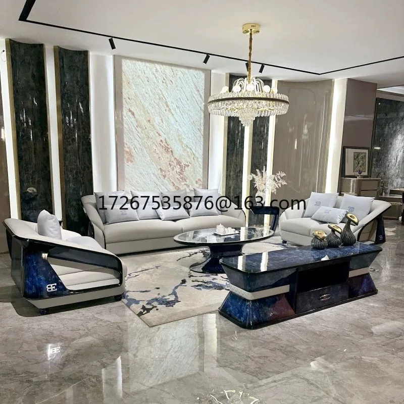 

Итальянский светлый роскошный кожаный диван, вилла, клуб, роскошная гостиная из цельного дерева, большая квартира