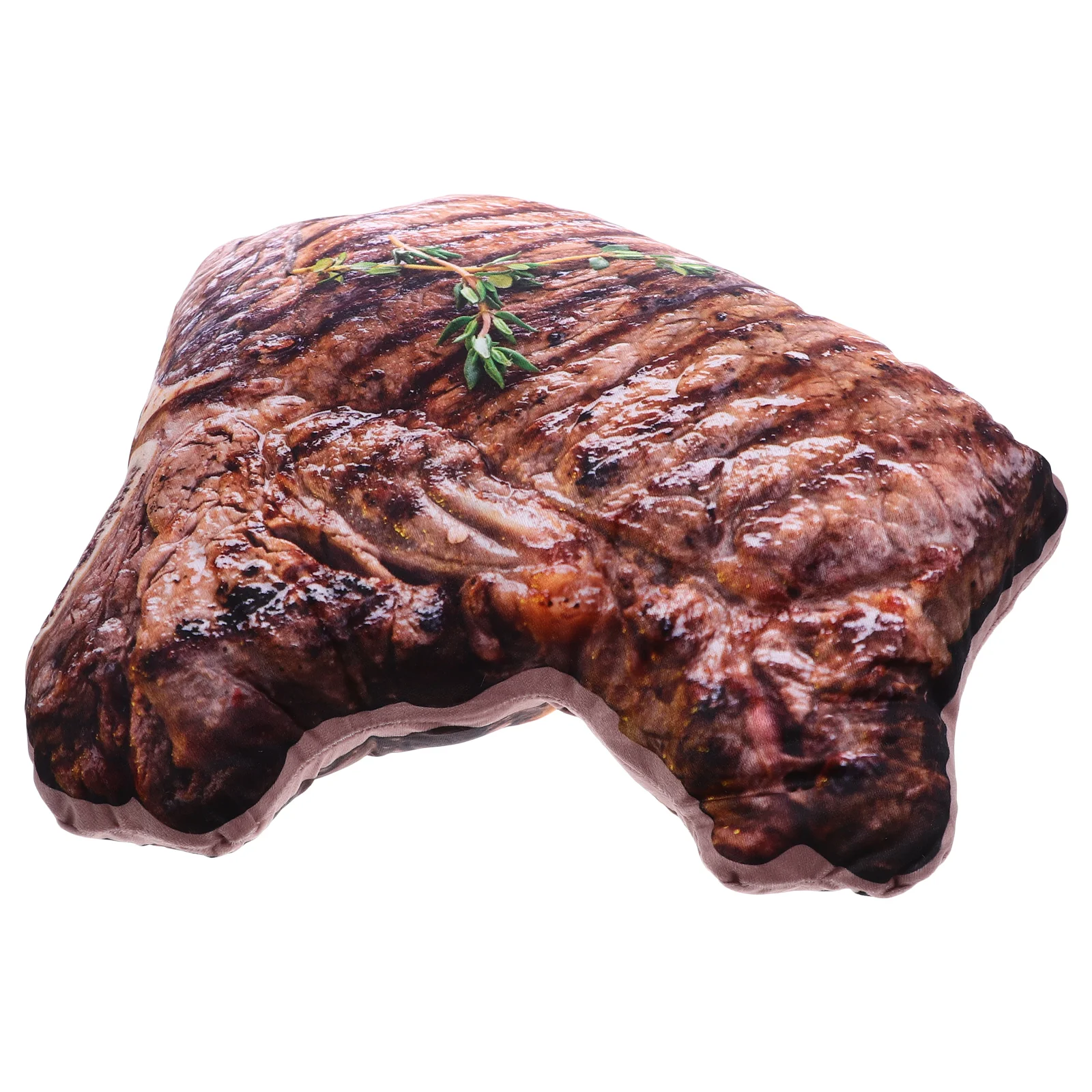 Item Steak Pillow Toys Design Hugging Decorative Cushion Plush Bed Brown Stuffed