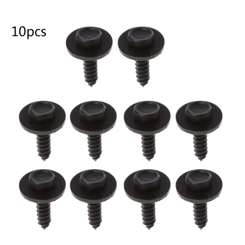 10x 6mm  Screw 5mm Torx Screw Car for fender Bumper for Cross for Head Screw Washer   Self-tapping Screws for Ben