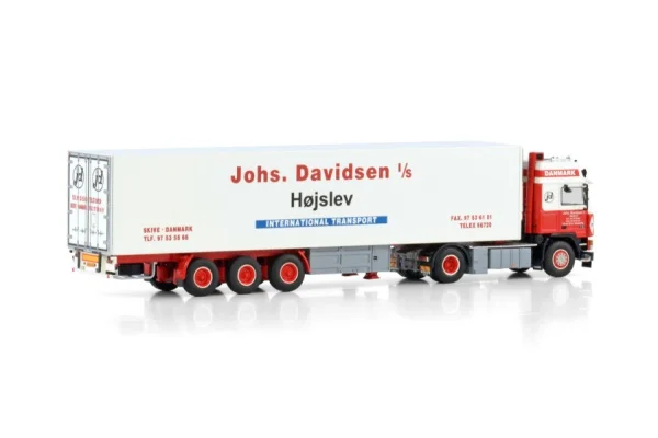 Alloy Model WSI 1:50 Scale VO/VO F12 4X2 Tag Axle Refrigerated,Cold Chain Container Delivery Truck Vehicle Diecast Model 01-4490