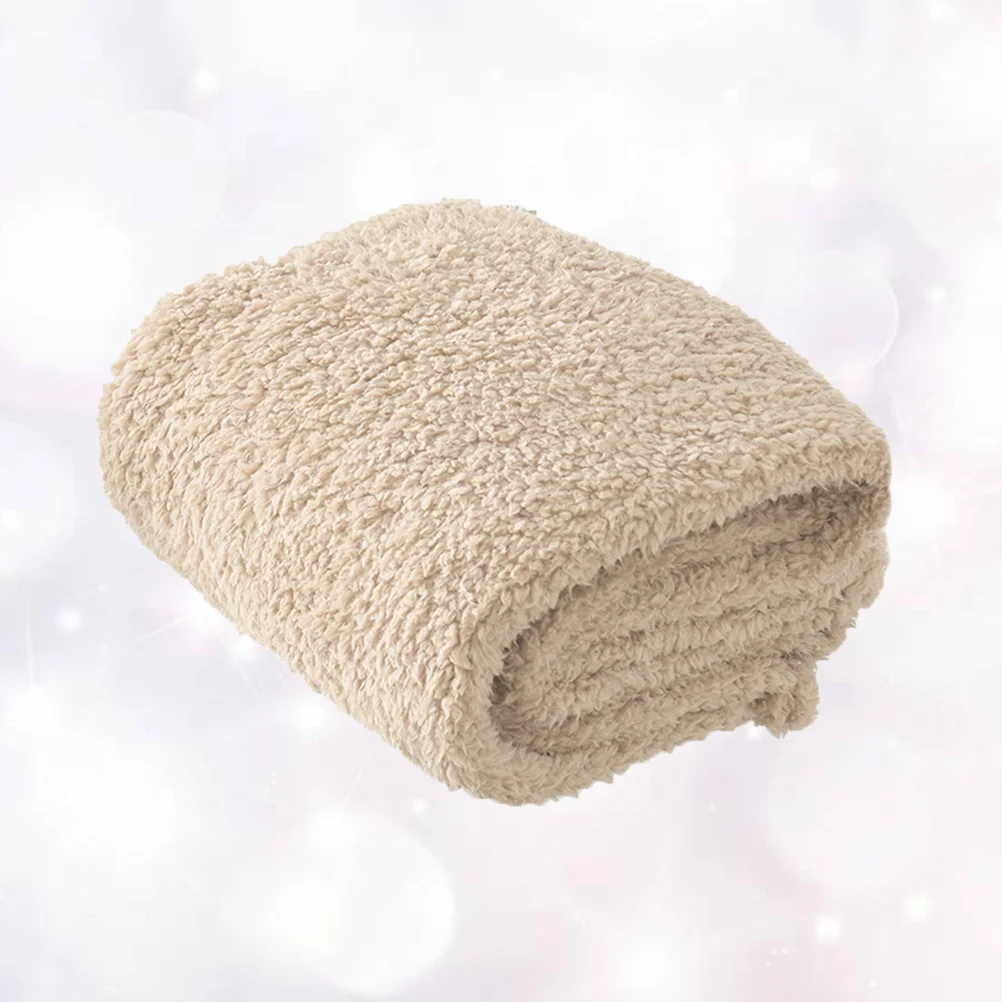 Dog Cat Blanket Size L Beige Cozy Mat Carpet Cushion for Winter Travel Pet Carpet Super Blanket