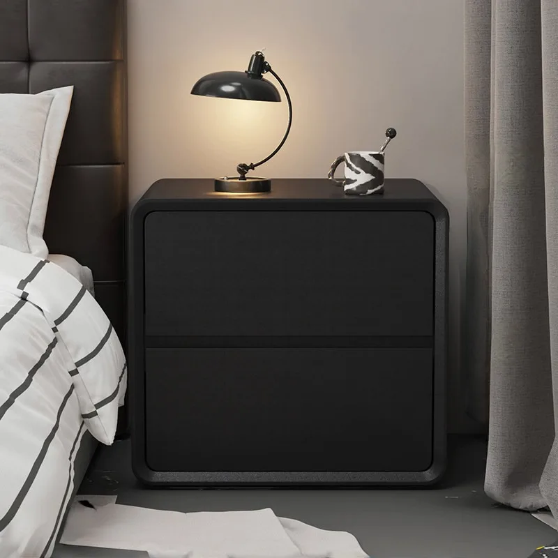 Black Bedside Tables Mid Century Modern Unique Designer  Bedside Tables Wood Niche Drawers Dressing Muebles Para Hogar Furniture