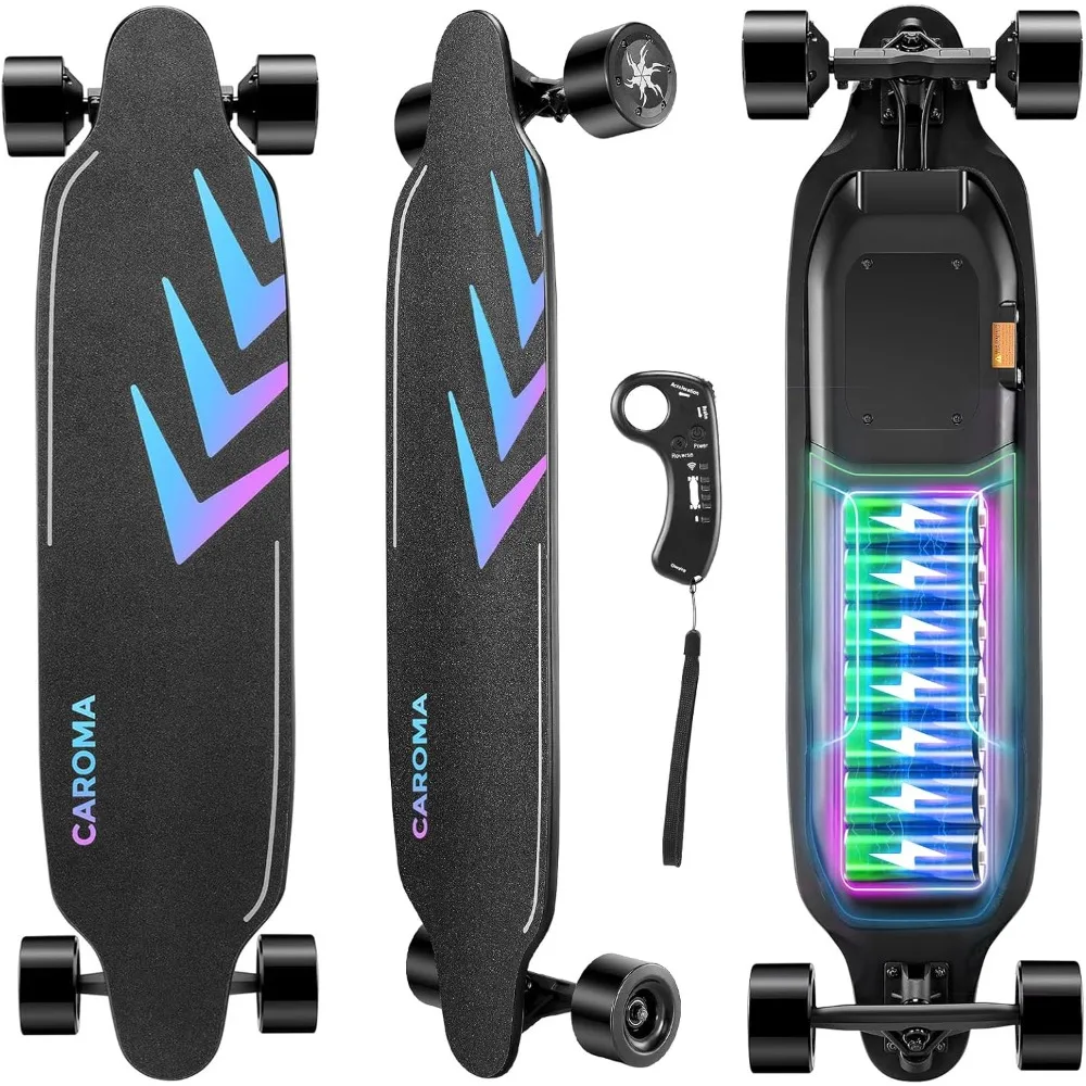 

38" Electric Skateboard with Remote, 1200W Brushless Motor, 28 Miles Range & 28Mph Top Speed, Max Load 300lbs, 9 Layer Maple