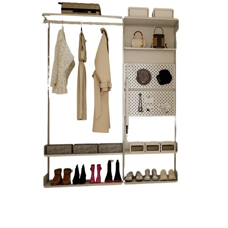 [Entrance, shelf] V606 home coat rack, shoe rack, integrated hole board storage rack