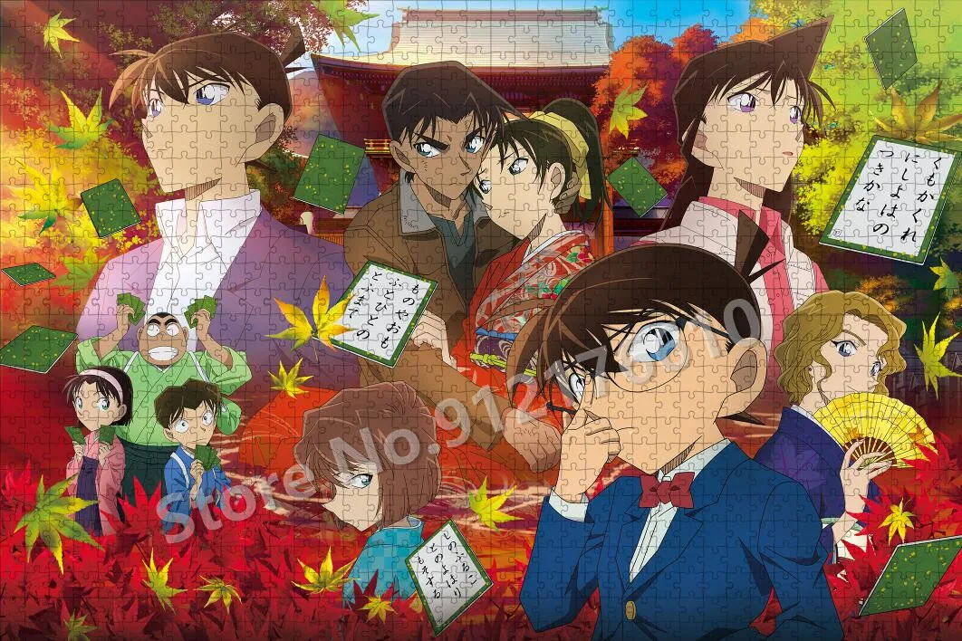 Detective Conan Jigsaw Puzzles Anime Cartoon Paper Puzzle Family Gaming Toys Decompress Educational Children Adult Gifts