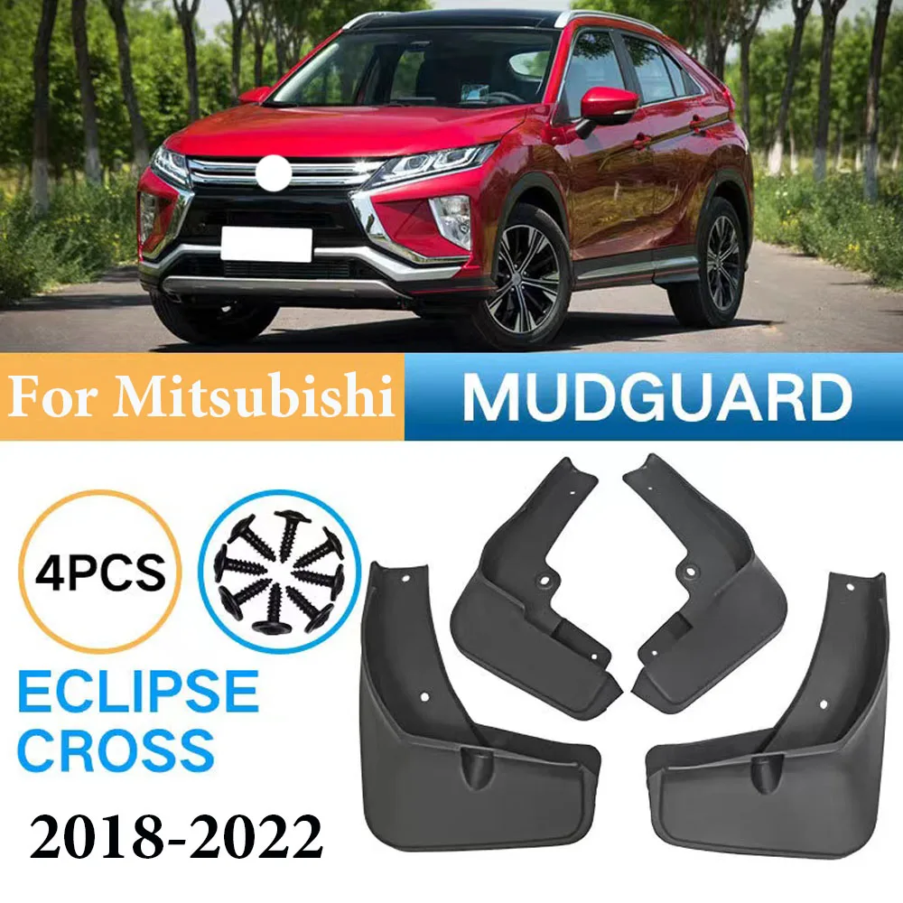 

4pcs Car-styling Mudguards for Mitsubishi Eclipse Cross 2018~2022 Accessories Fender Front Rear Mud Flaps Guard Splash