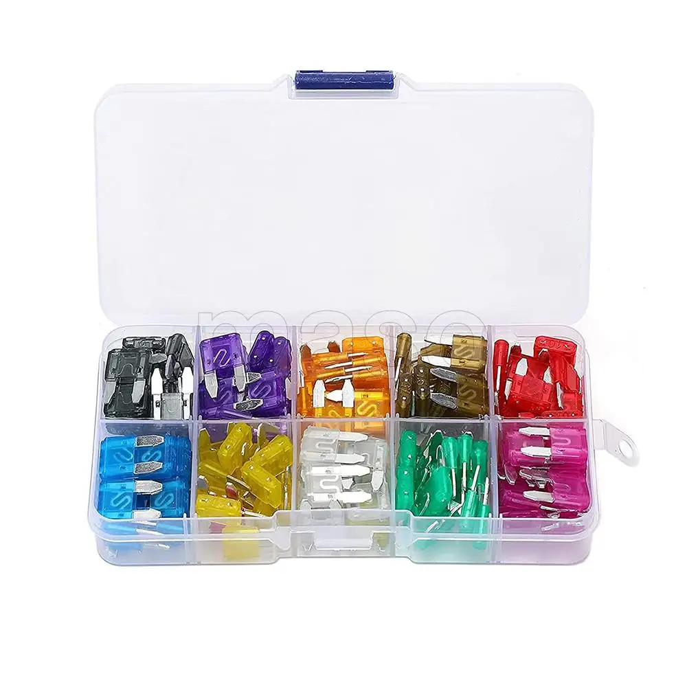 3A 35A 25A 40A Mini Car Fuse 10A 2A 20A 15A 5A 7.5A 30A Car Fuses 120pcs Color-coded Car Fuse Fit For cars trucks SUVs