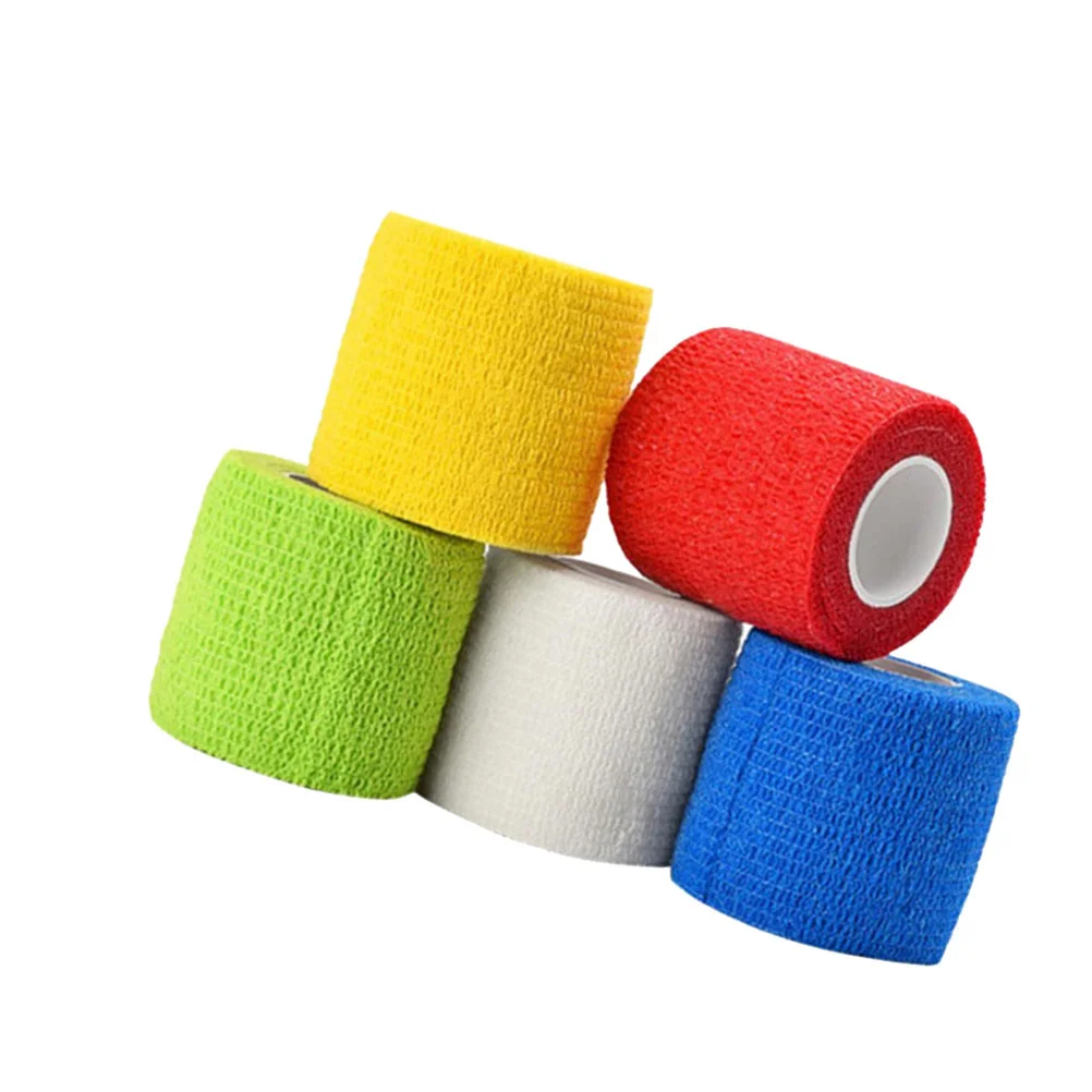 5 Rolls for Horse Sports Bandages Horses Cat Pets Injury Cloth Fabric Gauze Elastic Finger Guard Protection